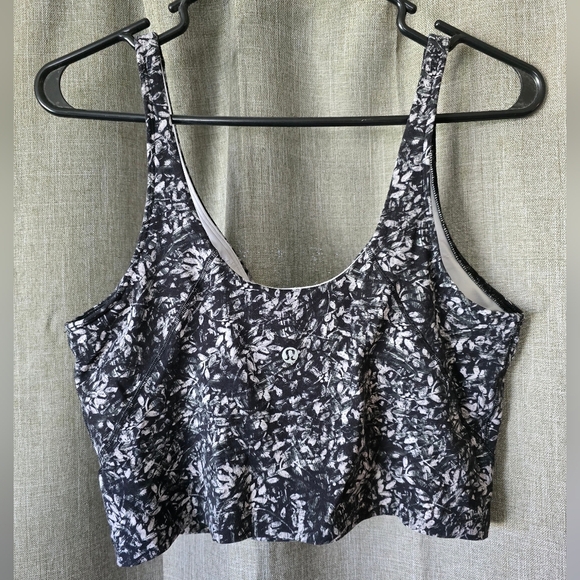 Lululemon Align Tank Top Womens 12 Black Floral Blossom Overlay Starlight - Picture 2 of 4